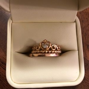Pandora My Princess Tiara Stackable Ring ROSE GOLD
